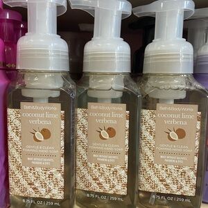 Bath & Body Works coconut lime verbena Foaming Hand Soap x3